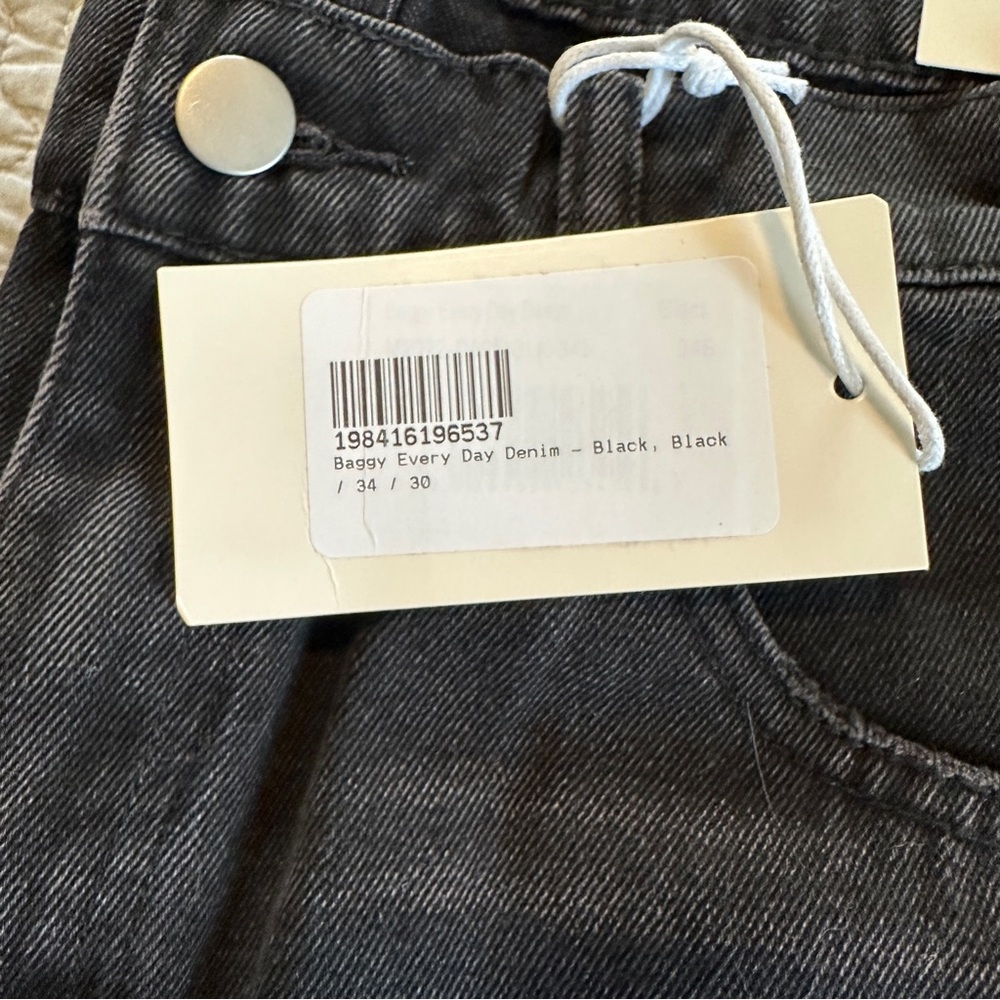 Mnml baggy everyday jeans. New with tags. NWT. Vintage black. 34 x 30 - Picture 3 of 11